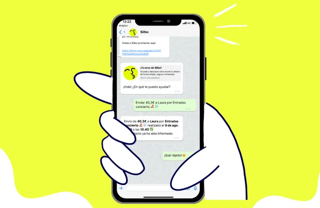 Funcionalidades Silbo. Envía y recibe dinero sin salir de WhatsApp